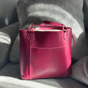 Portland Leather Goods Market Tote in Boysenberry (retired)